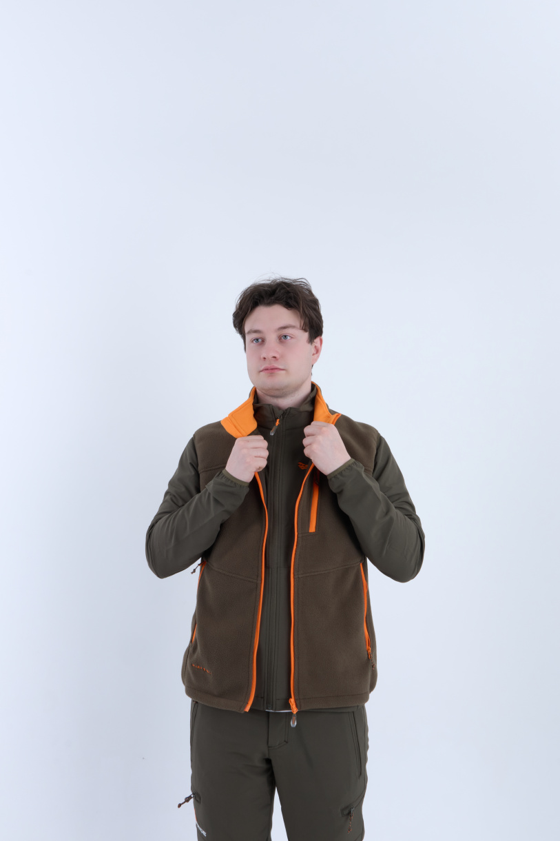 Кольт флисовый жилет PRIDE, демисезонный, хаки