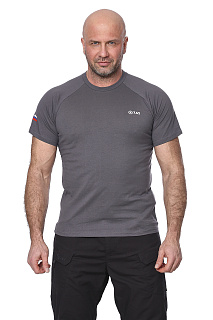 Футболка "Mini Logo T-Shirt"(Мини лого) (хлопок, серый) 7TS-04GR