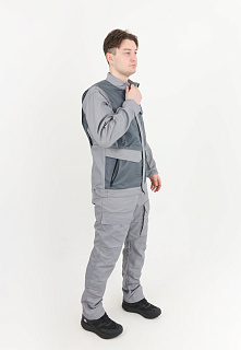 Антарес Костюм ИТР с полукомбинезоном NEW ENERGY (смесовая, серый/т.серый)